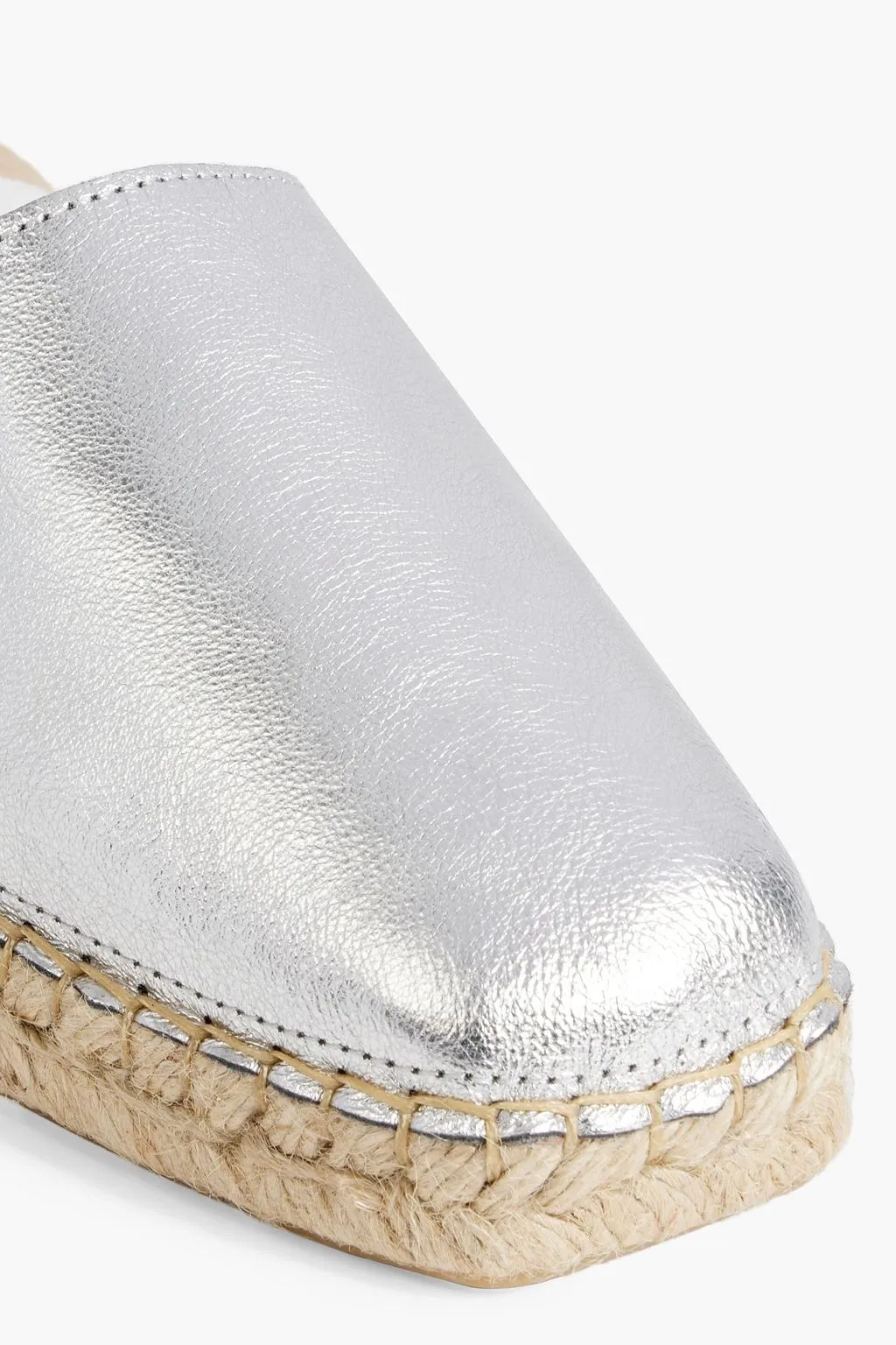 Liana metallic leather espadrilles LAST STUDIO, silver