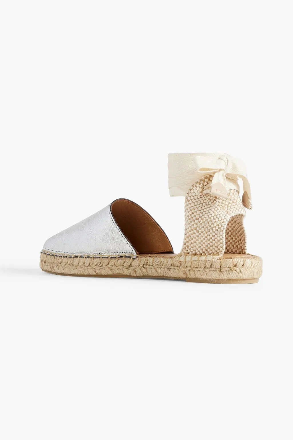 Liana metallic leather espadrilles LAST STUDIO, silver