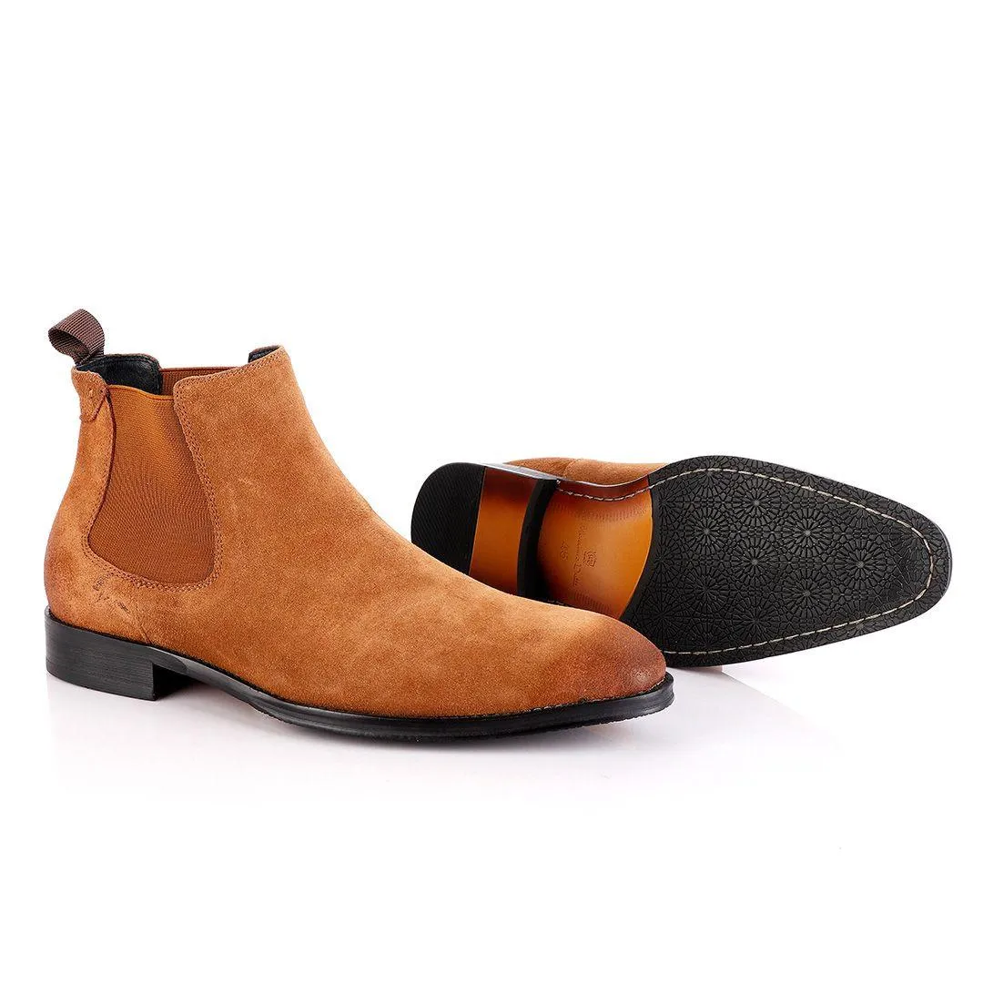 Massimo Dutti Chelsea Brown Suede Shoe