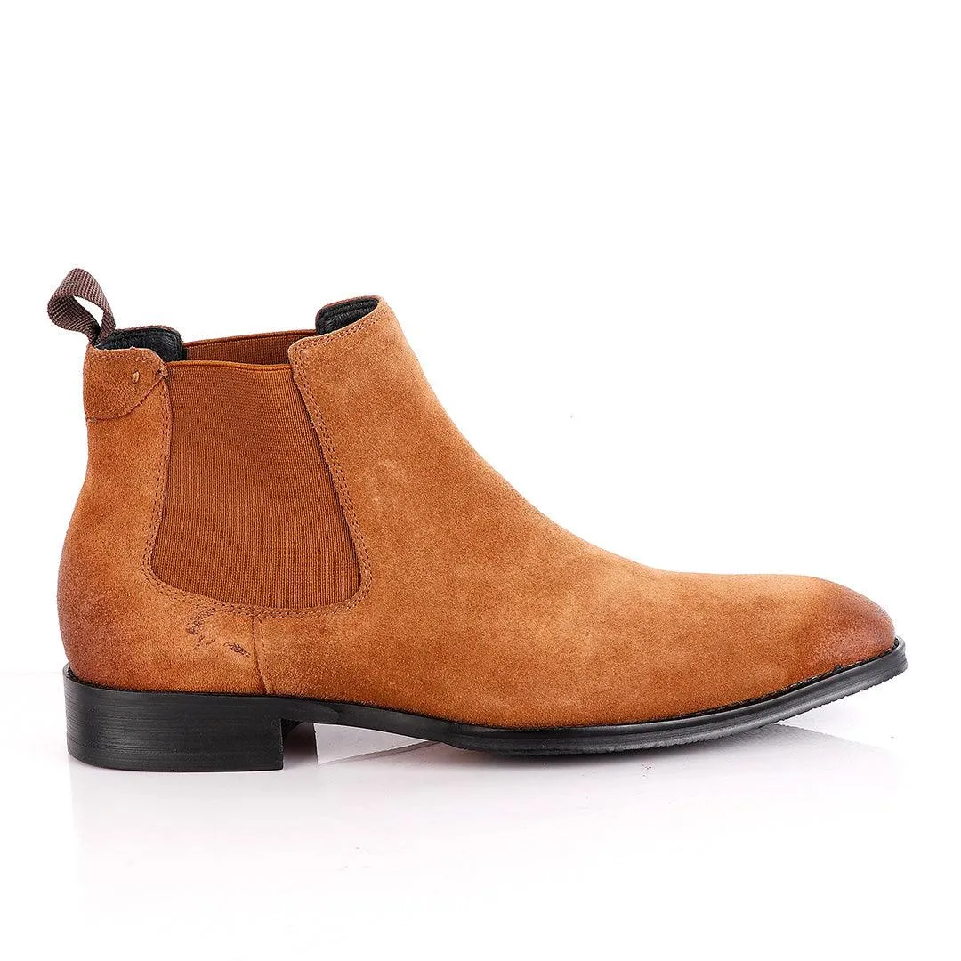 Massimo Dutti Chelsea Brown Suede Shoe