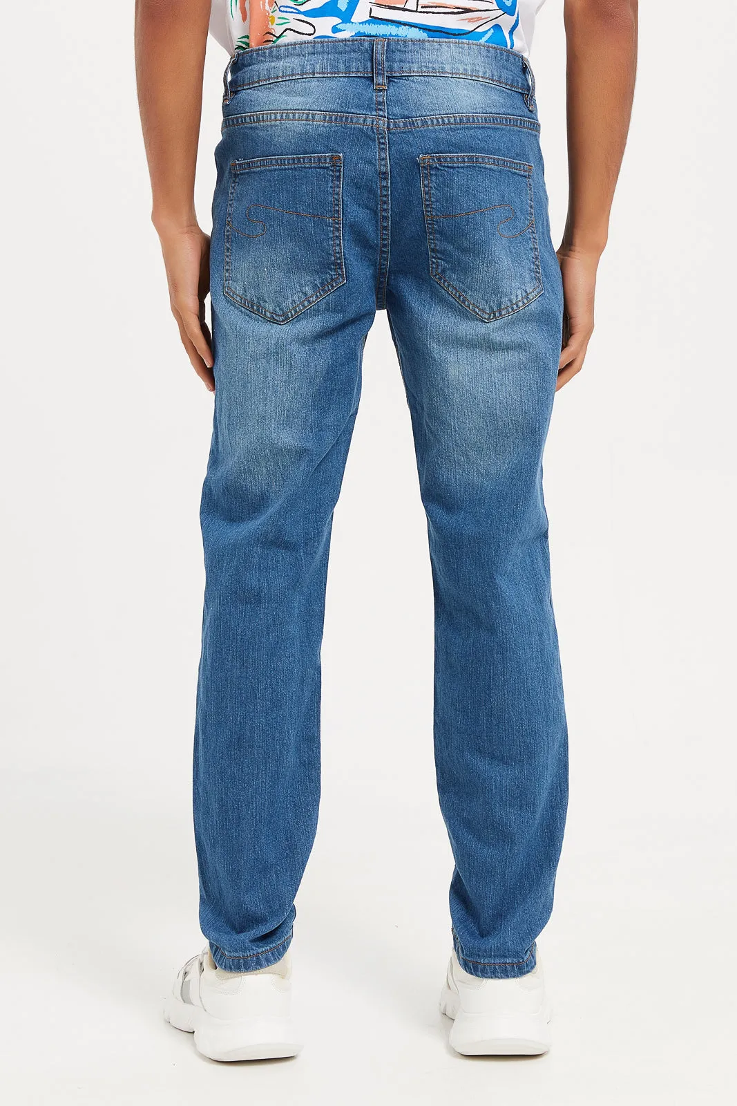 Men Blue Basic Slim Fit Jeans