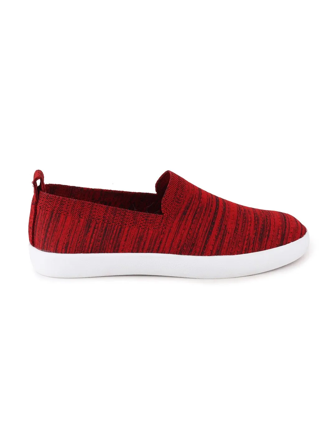 Men Red Casual Slip-On Shoes