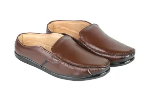 MENS BROWN LEATHER HALF SHOE 98835