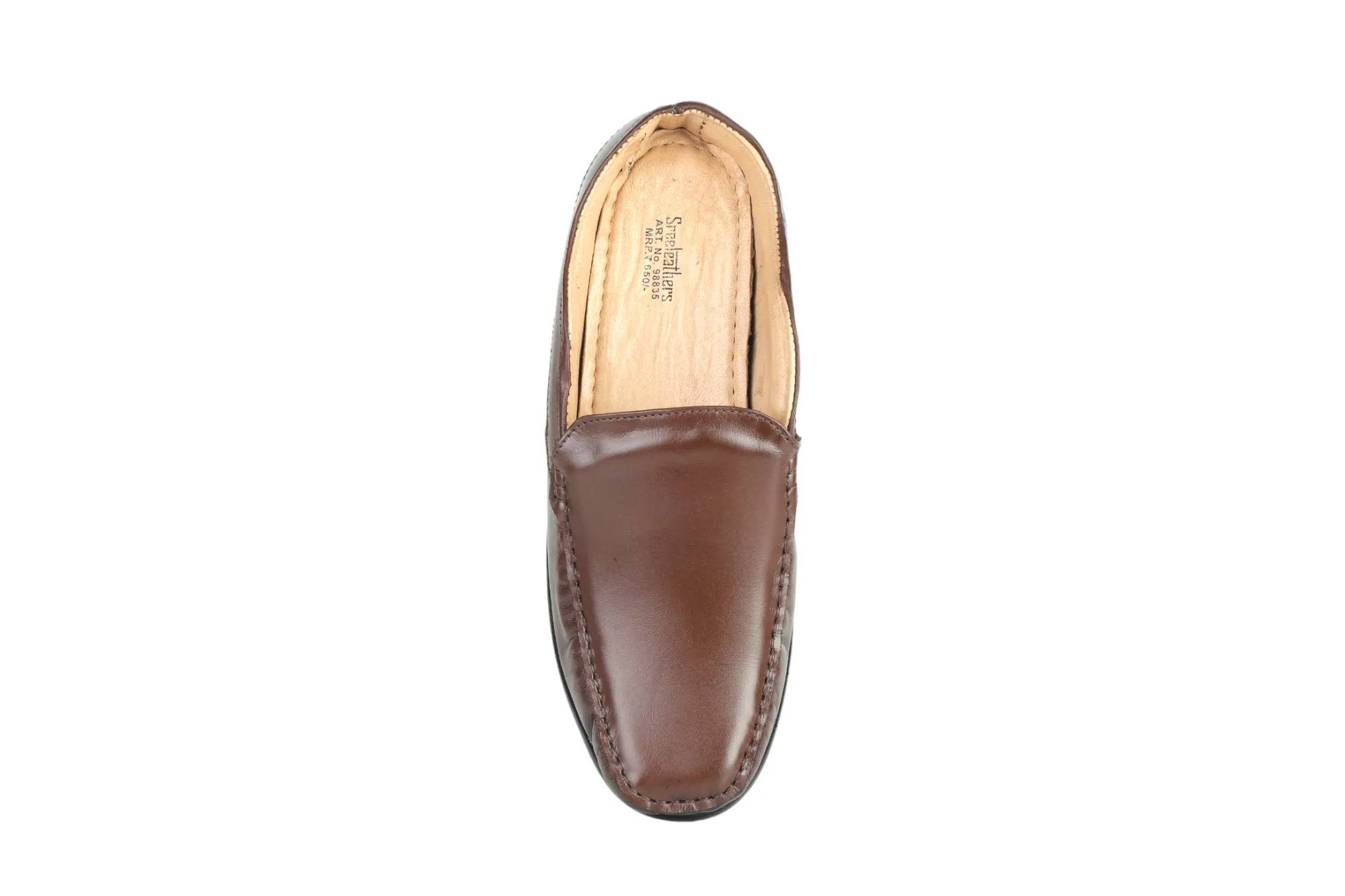 MENS BROWN LEATHER HALF SHOE 98835