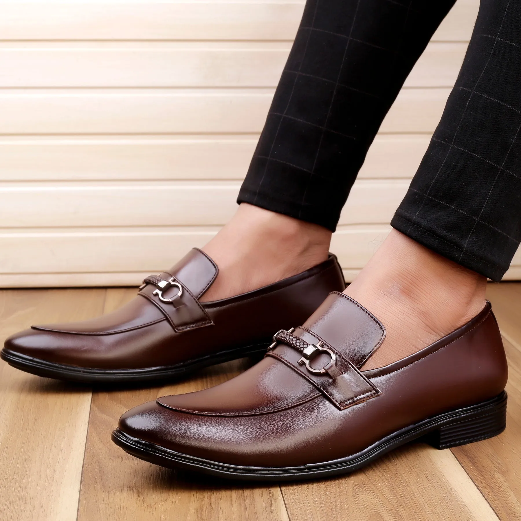 Men's Faux Leather Formal Slip-on Shoes