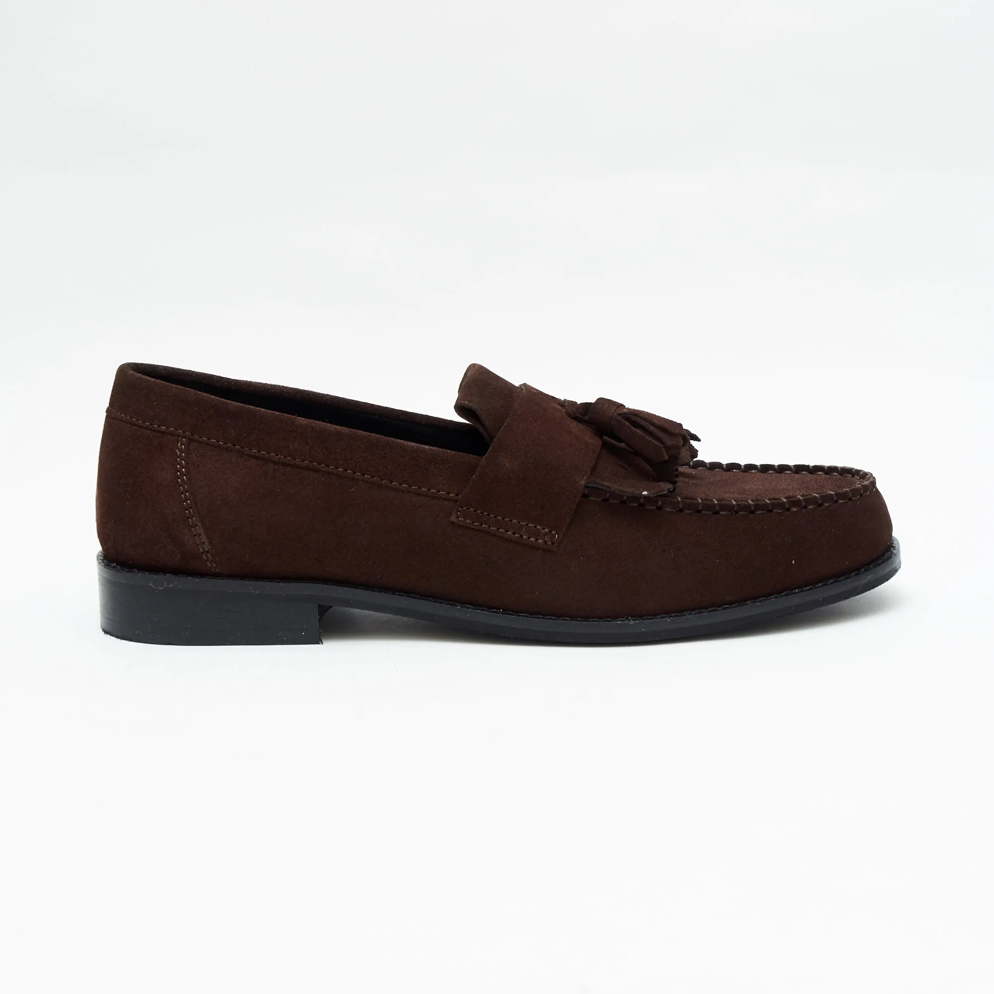 Mens Formal Moccasin Shoes 17999_Brown Suede