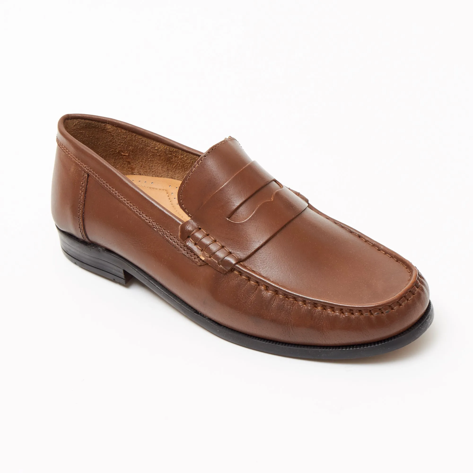 Mens Leather Casual Shoes - 2812_Tan Buff