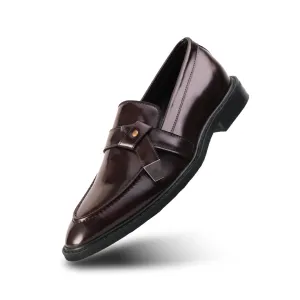 Monkstory Belted Slip-Ons - Burgundy