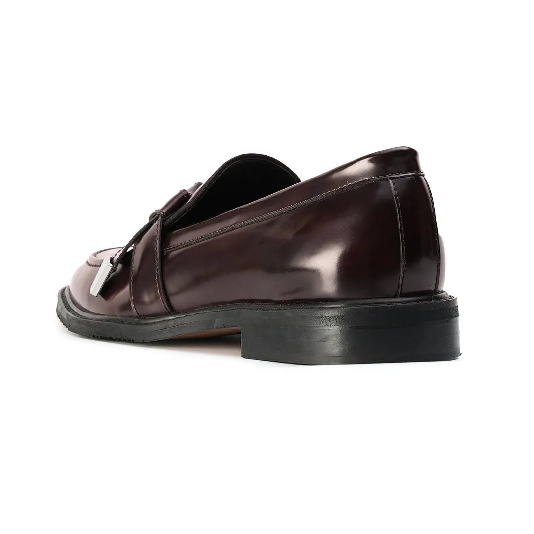 Monkstory Belted Slip-Ons - Burgundy