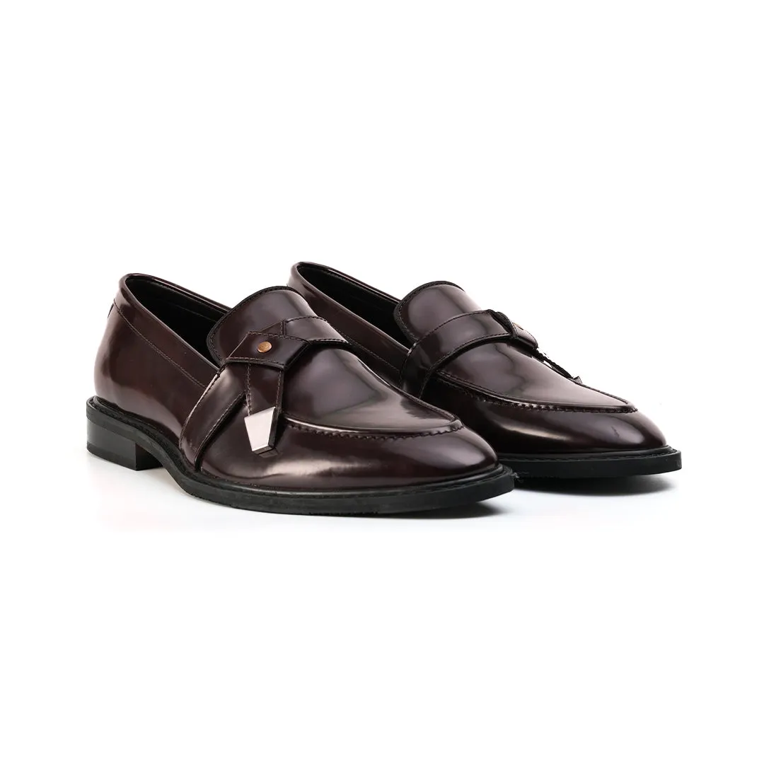 Monkstory Belted Slip-Ons - Burgundy