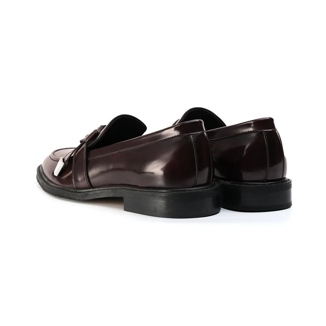 Monkstory Belted Slip-Ons - Burgundy