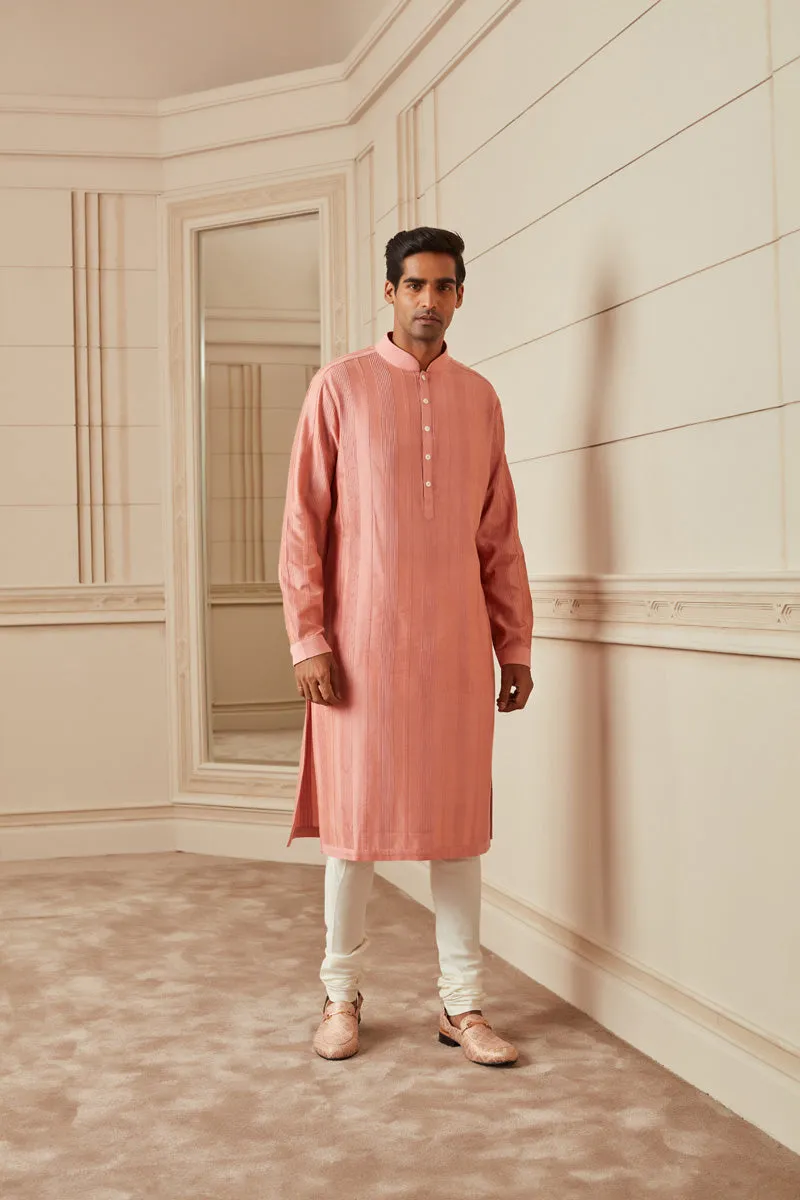 Nude Pintuck Kurta Set