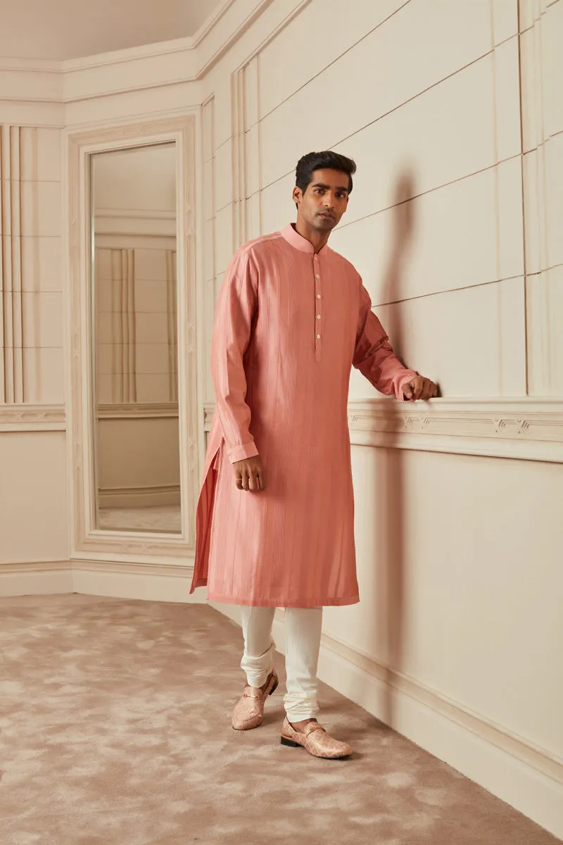 Nude Pintuck Kurta Set