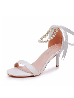 Open Toe Stiletto Ankle-Strap Women's Shoes