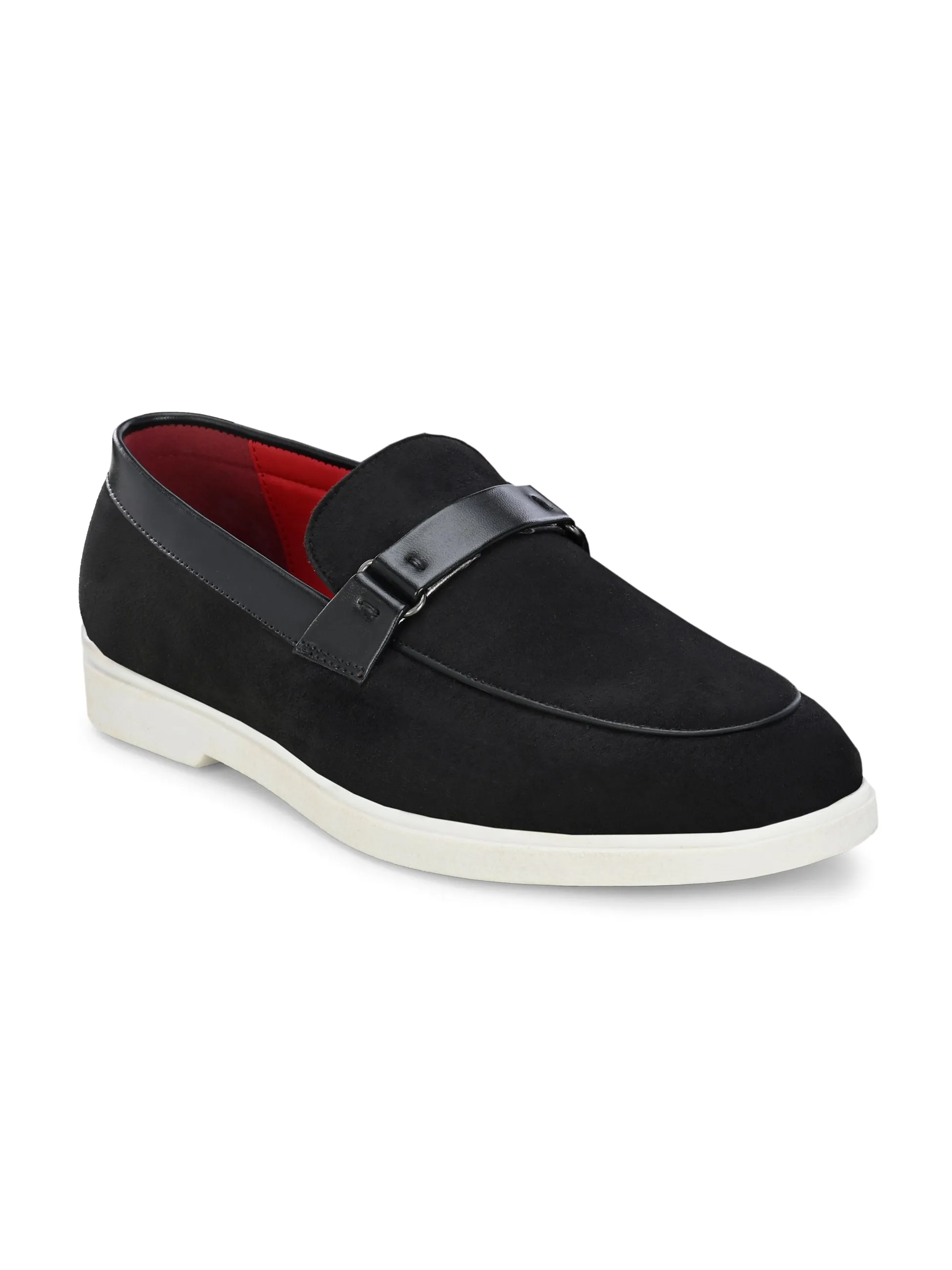 Piana Black Casual Slip-Ons