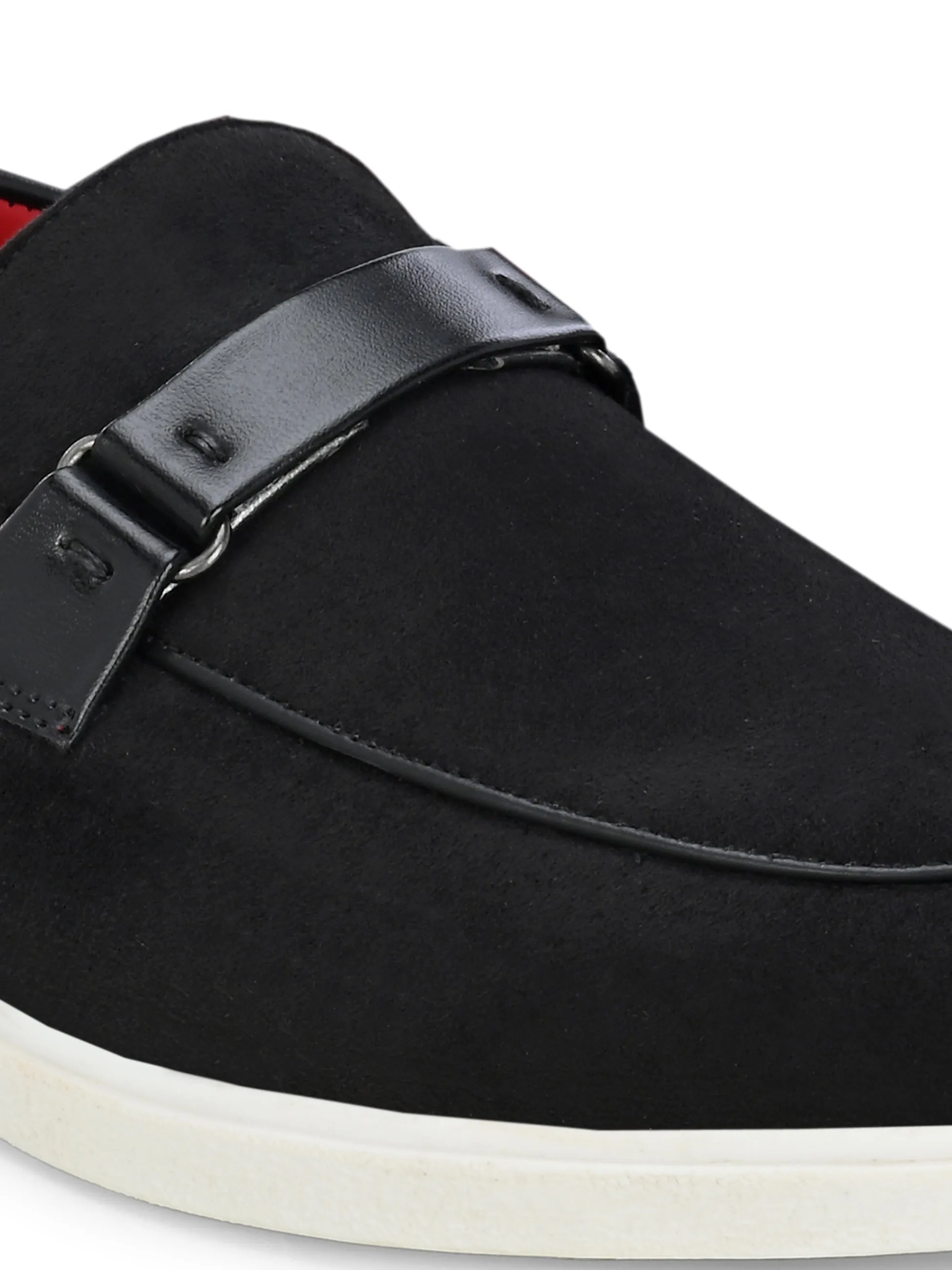 Piana Black Casual Slip-Ons