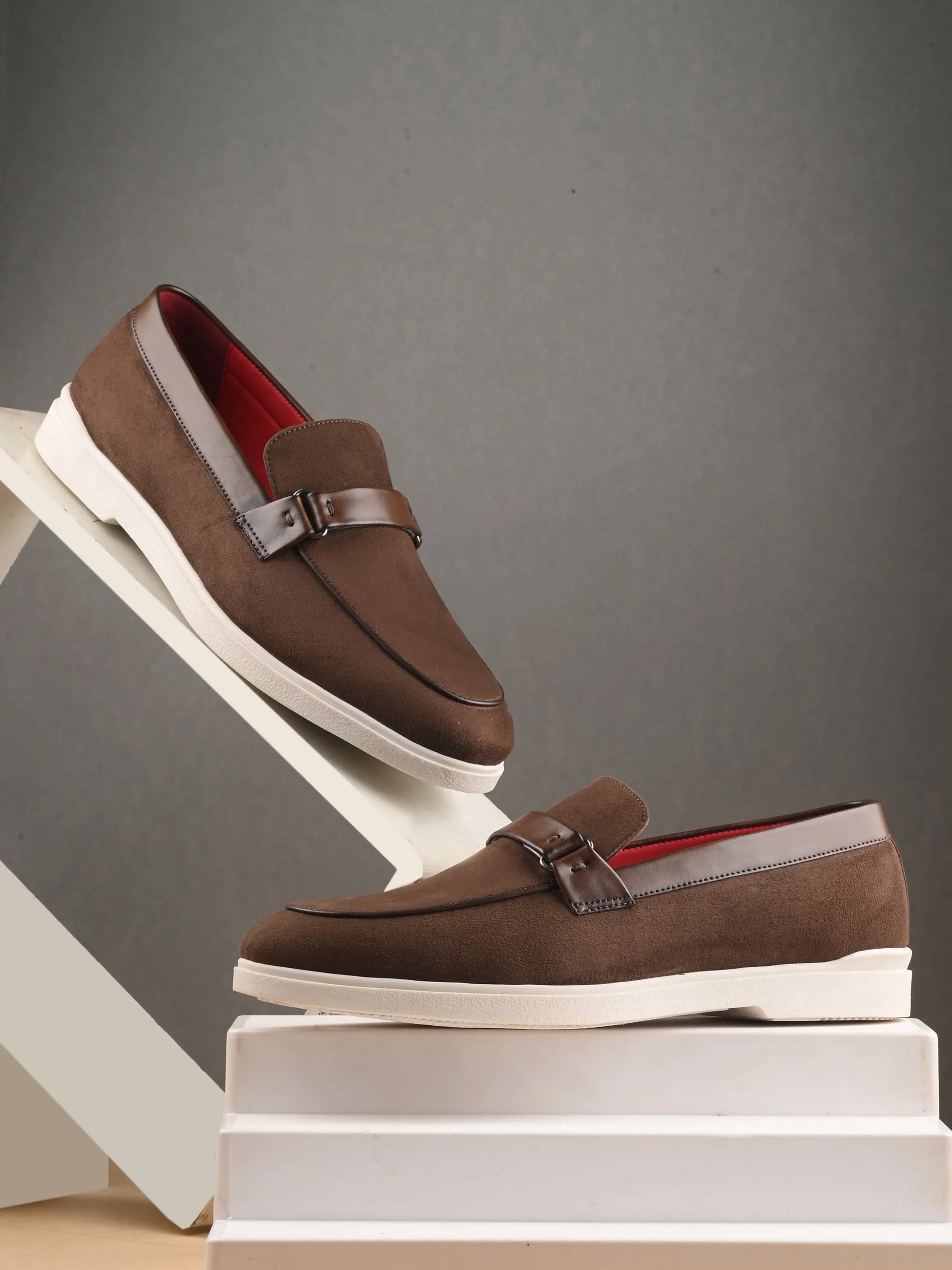 Piana Brown Casual Slip-Ons