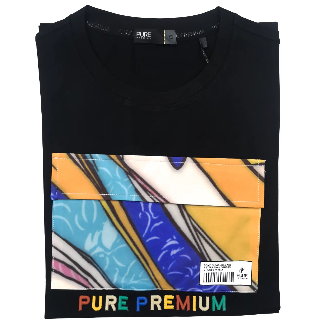 Pure Premium Pocket Vincint Black T-Shirt