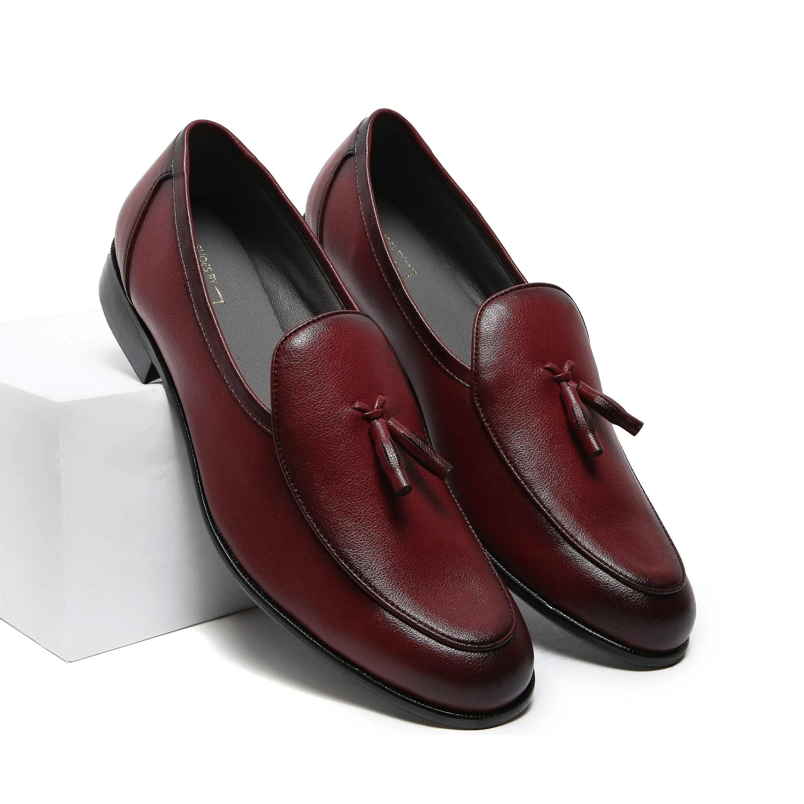 RICO - MAROON DUAL TONE TASSEL SLIP-ON