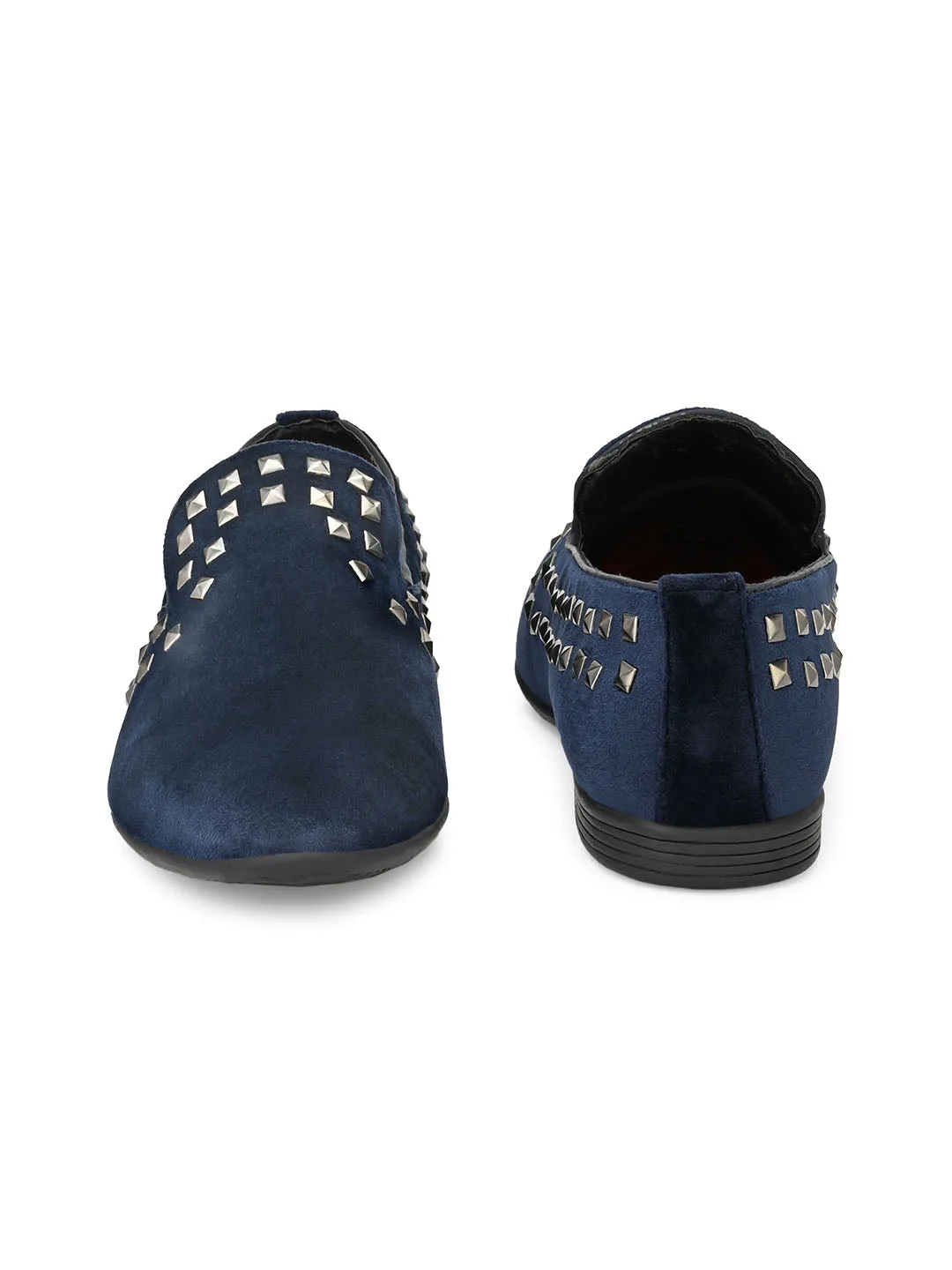 Rockstud Blue Slip-ons