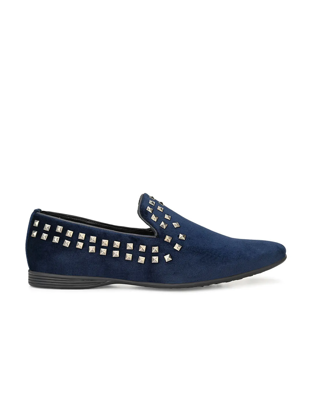 Rockstud Blue Slip-ons