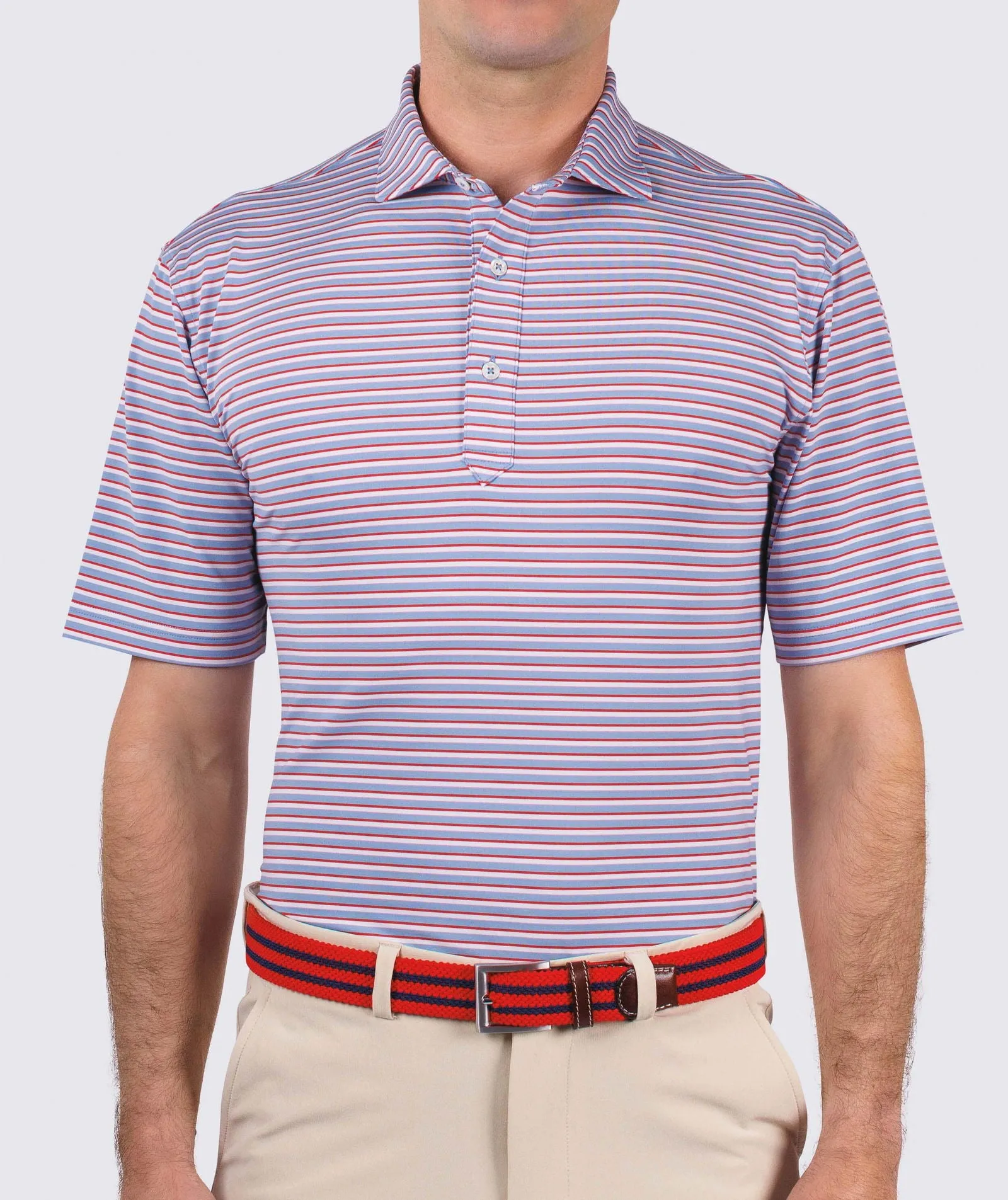 Sherman Stripe Performance Polo - Closeout