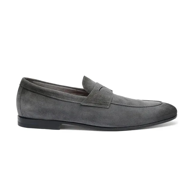 Solid Suede Genuine Leather Loafers