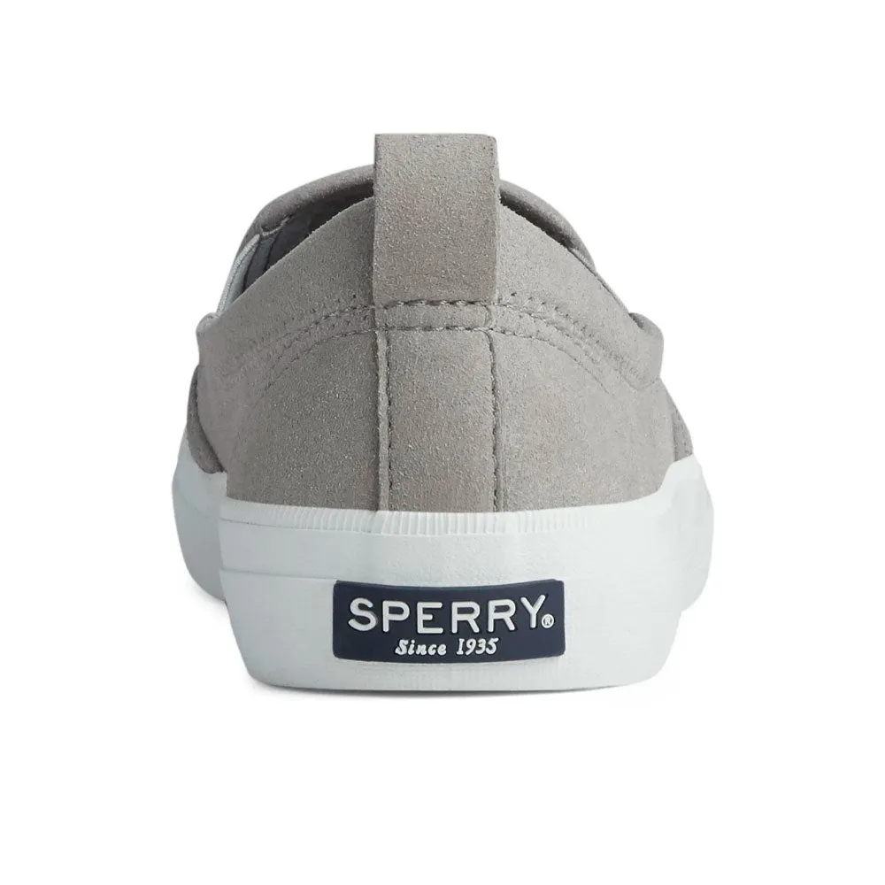 Sperry Women's Crest Twin Gore Leather Wave Perforated Sneaker- Grey