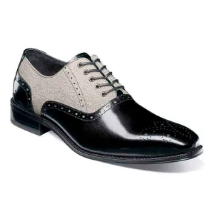 Stacy Adams Black Multi HARRINGTON Plain Toe Lace Up