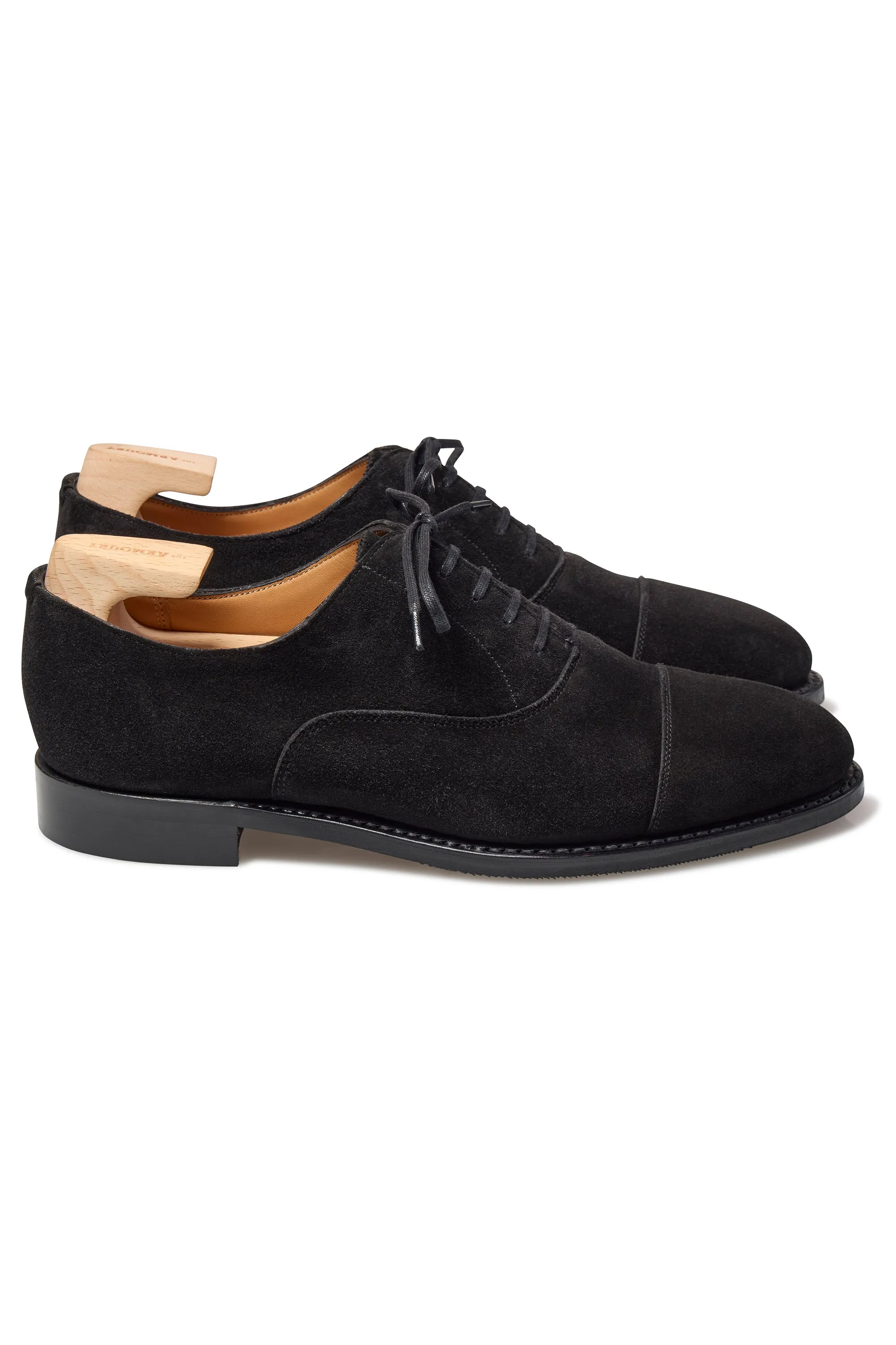 The Armoury FS5 Berkeley Black Suede Cap Toe Oxford Shoes *factory seconds*