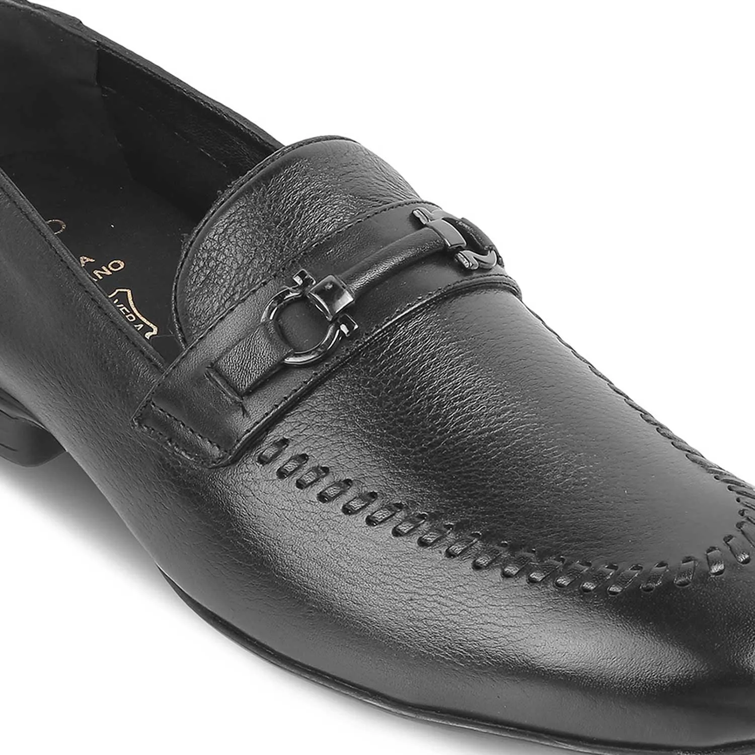 The Bologna Black Men's Leather Loafers Tresmode