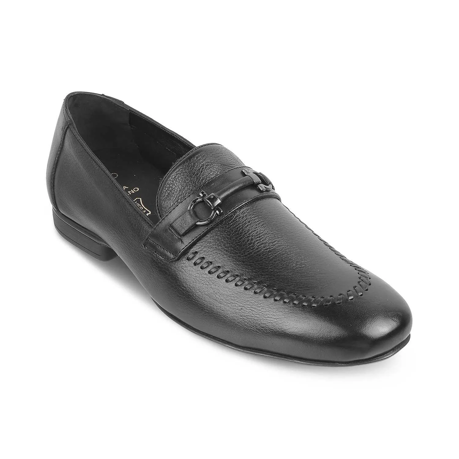 The Bologna Black Men's Leather Loafers Tresmode