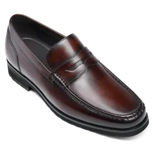 This item only ships to the United States - 6 CM / 2.36 Inches CMR CHAMARIPA Elevator Shoes - Elevate Your Stature with Brown Elevator Loafers - Add 2.36 Inches to Your Height