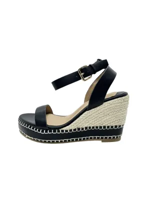 Topstitched Espadrilles - Black