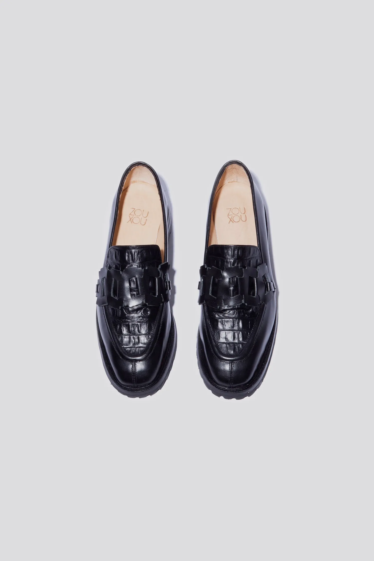 Trini Loafer in Black   Croco