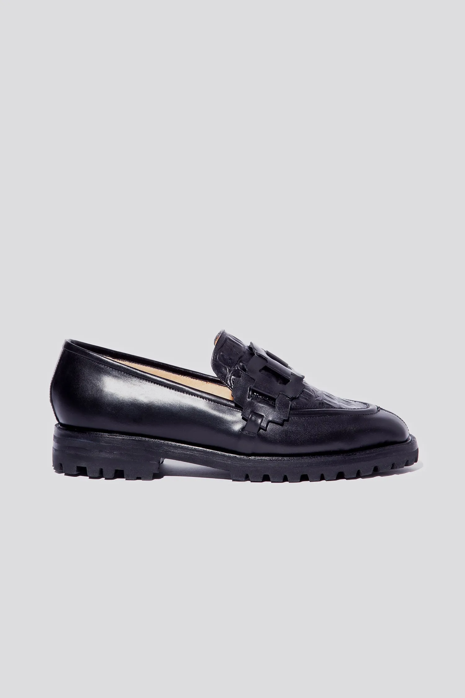 Trini Loafer in Black   Croco