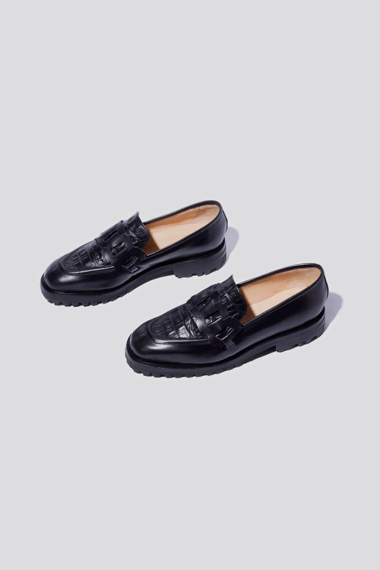 Trini Loafer in Black   Croco