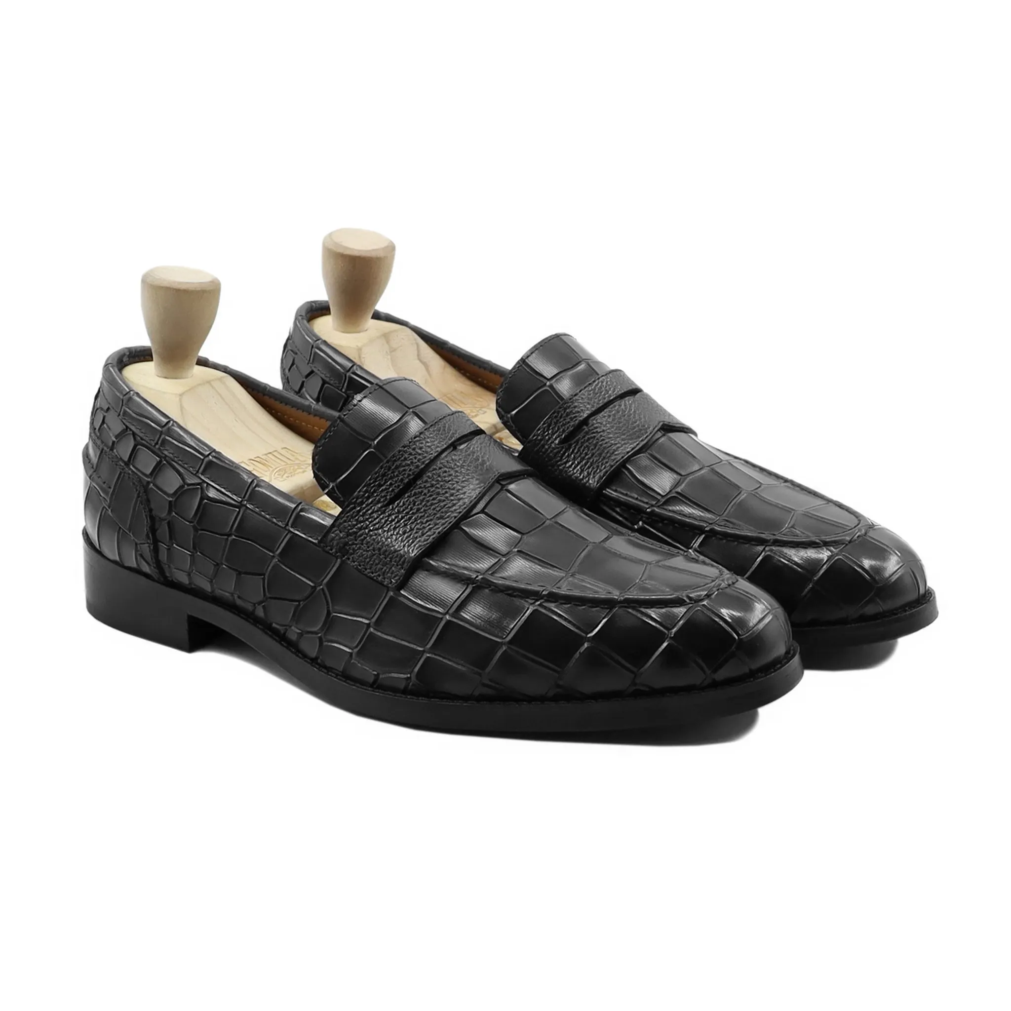 Ulvila - Men's Black Calf Leather Loafer