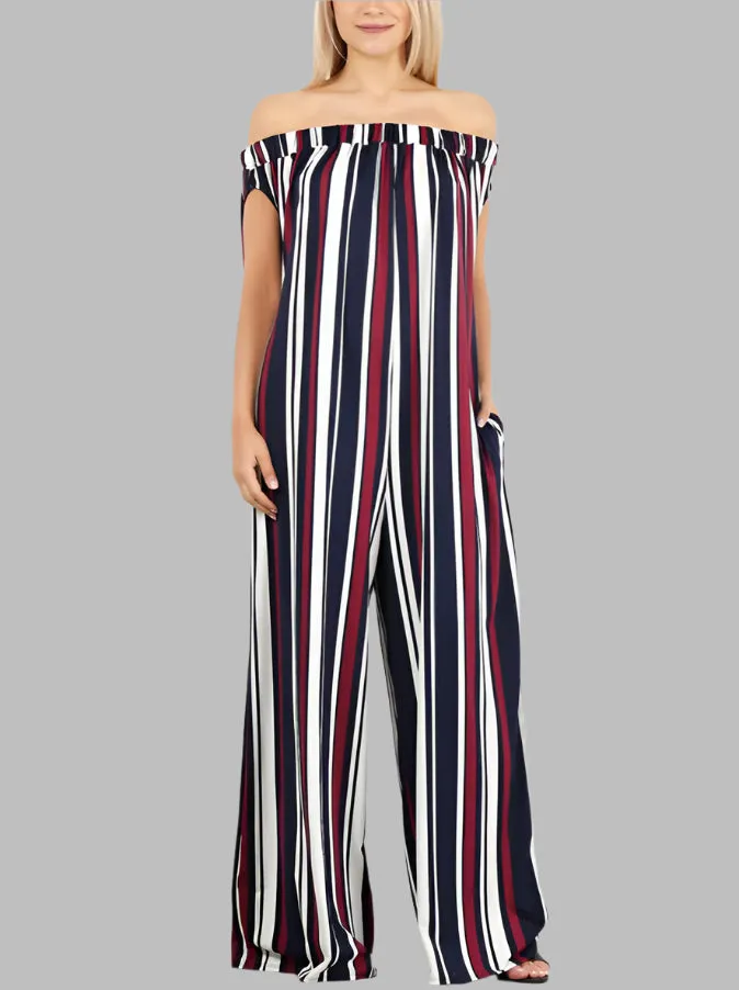 WOMEN "Trendy Casual Striped Jumpsuit"