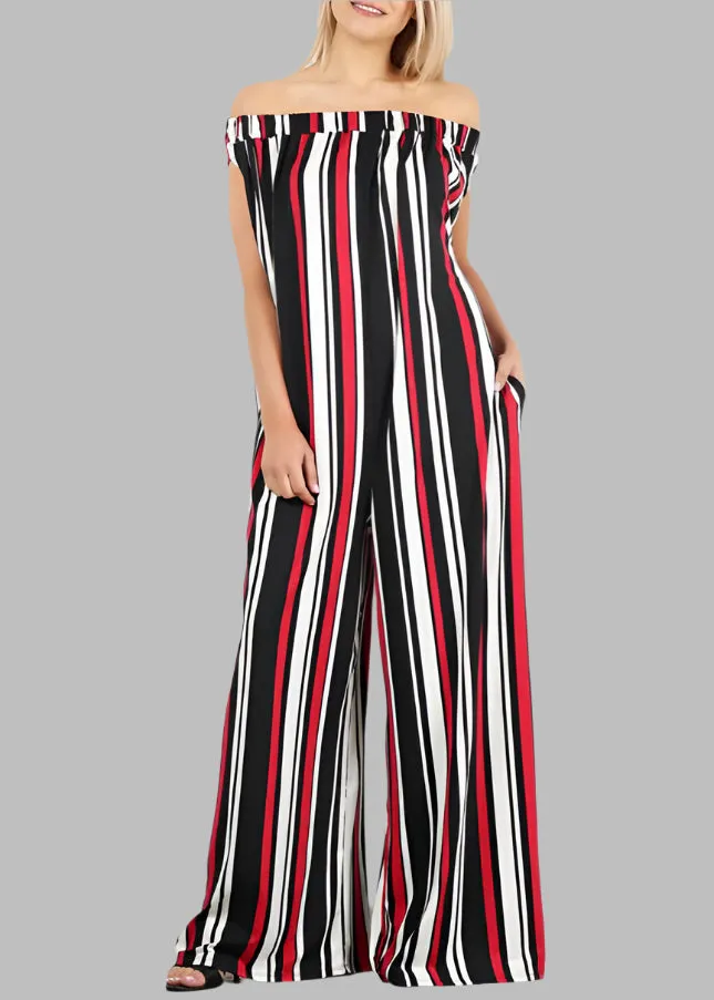 WOMEN "Trendy Casual Striped Jumpsuit"