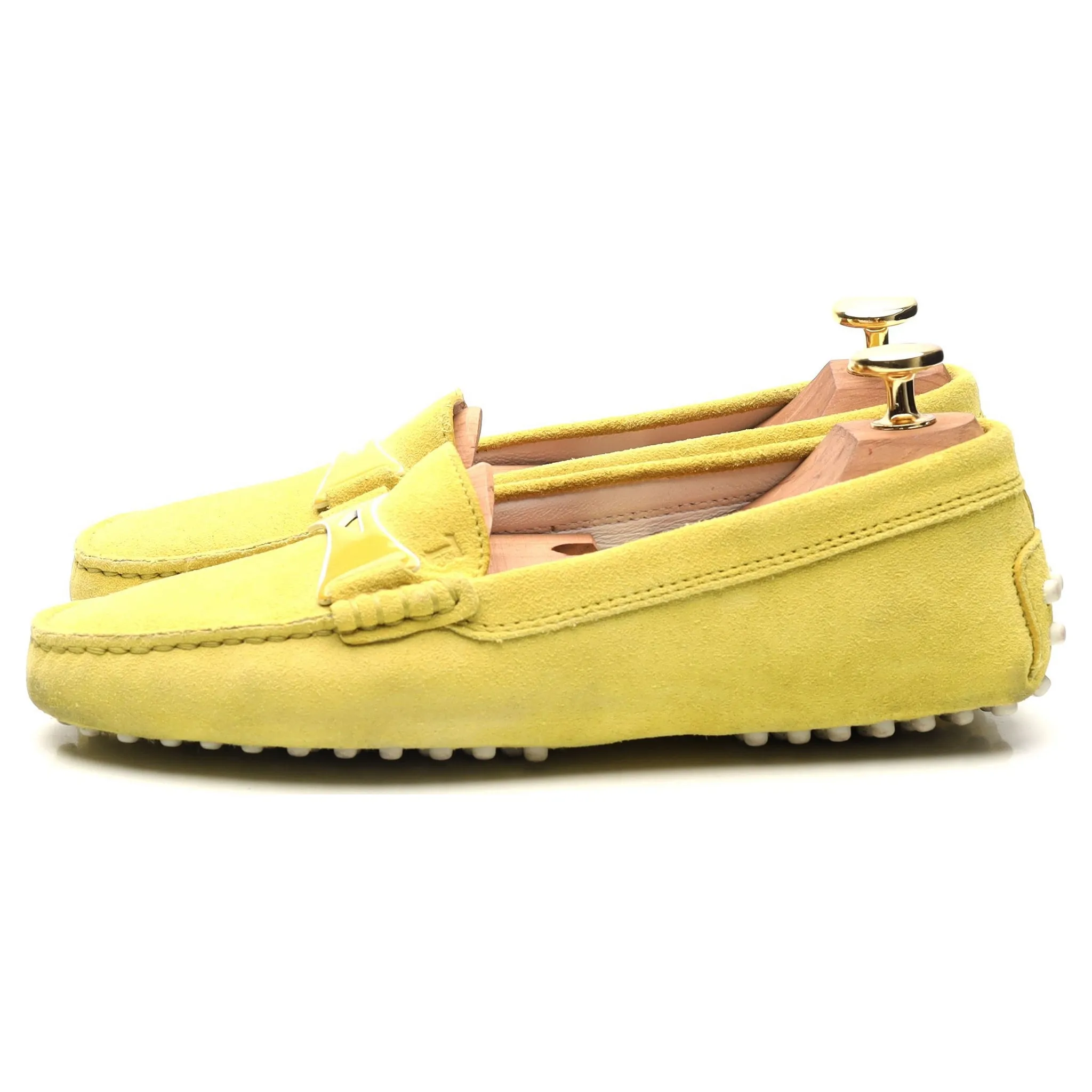 Women's Yellow Suede Driving Loafers UK 3 EU 36