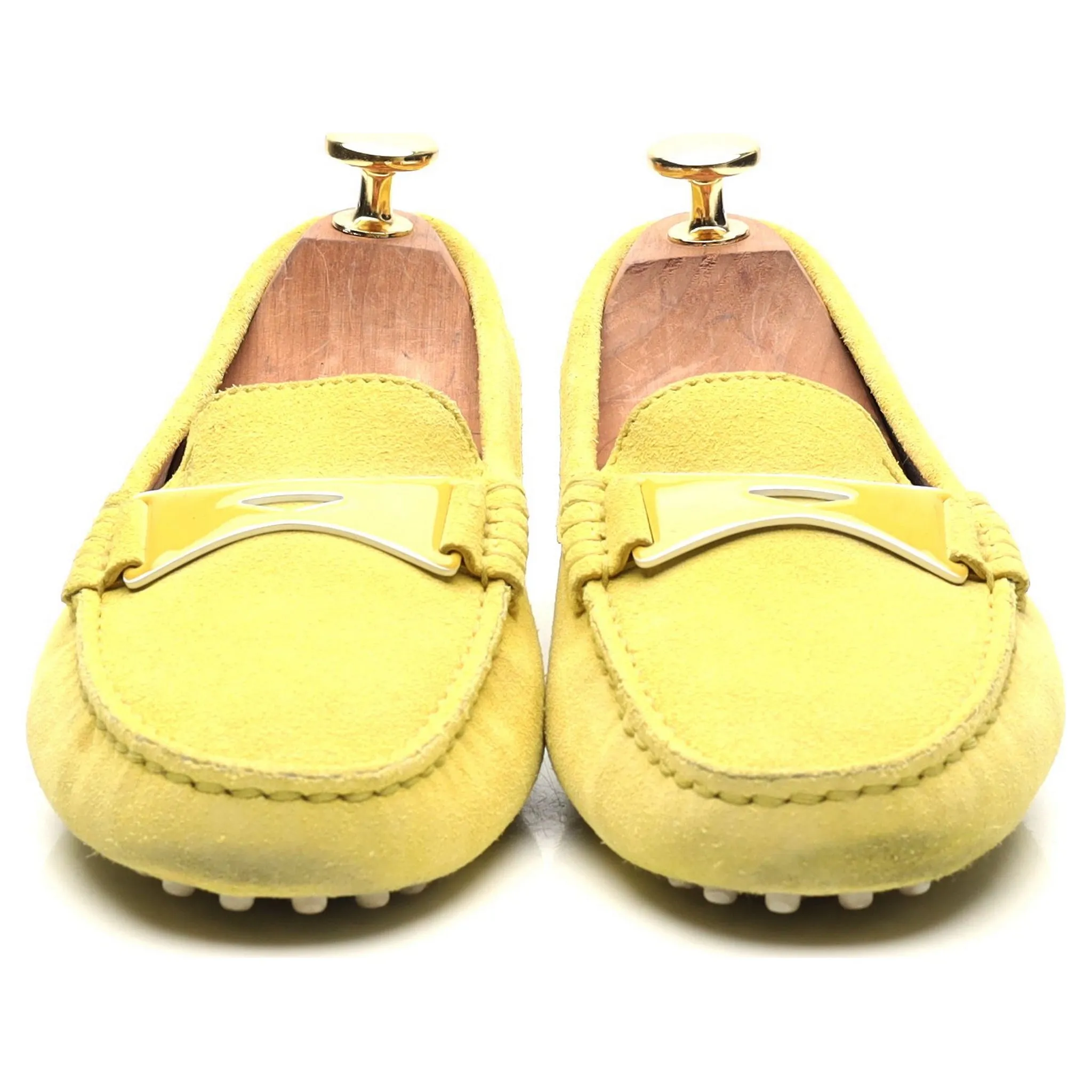 Women's Yellow Suede Driving Loafers UK 3 EU 36